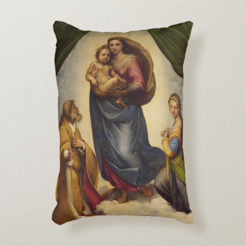 Sistine Madonna by Rapahel Accent Pillow