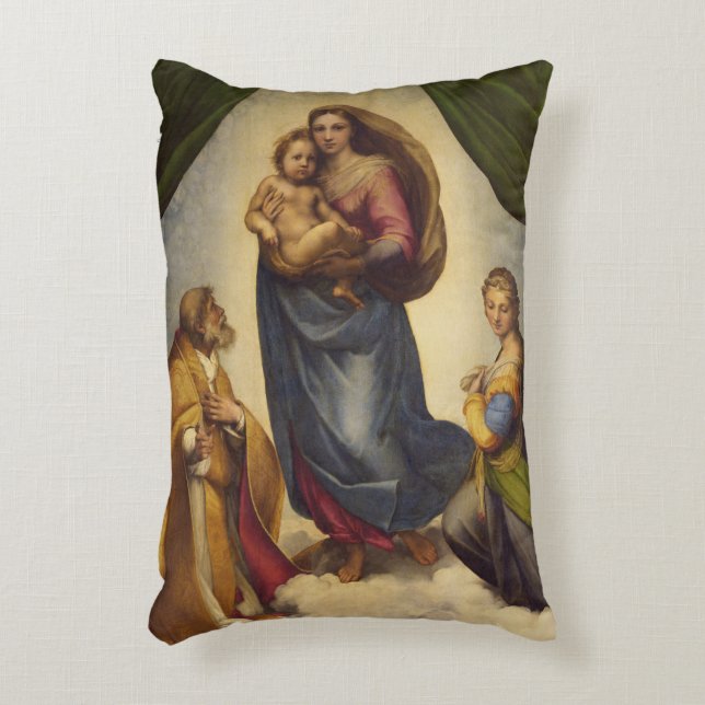 Sistine Madonna by Rapahel Accent Pillow (Front(Vertical))