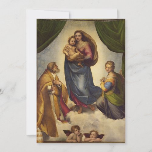 Sistine Madonna by Rapahel Invitation