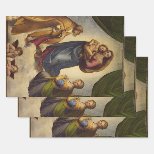 Sistine Madonna by Rapahel Wrapping Paper Sheets