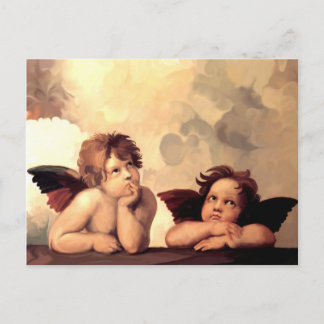 Sistine Madonna Cherubs Raffaelo Sanzio Postcard