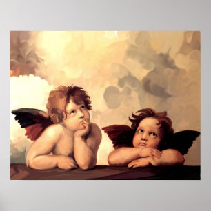 Sistine Madonna Cherubs Raffaelo Sanzio Poster