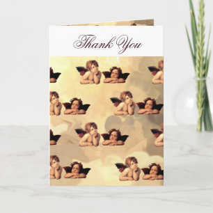 Sistine Madonna Cherubs Raffaelo Sanzio Thank You Card