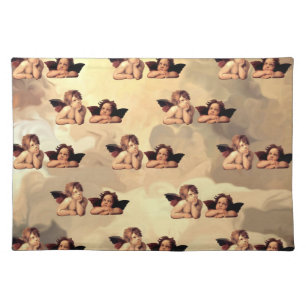 Sistine Madonna Cherubs Wallpaper Raffaelo Sanzio Cloth Placemat
