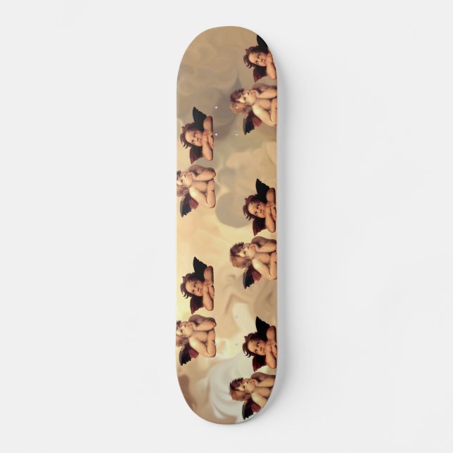 Sistine Madonna Cherubs Wallpaper Raffaelo Sanzio Skateboard Deck (Front)