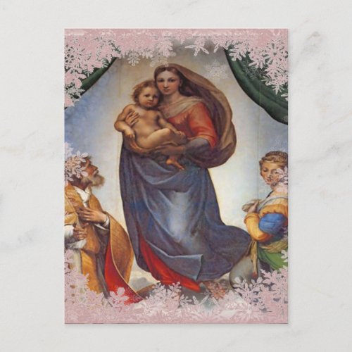 Sistine Madonna Christmas postcard