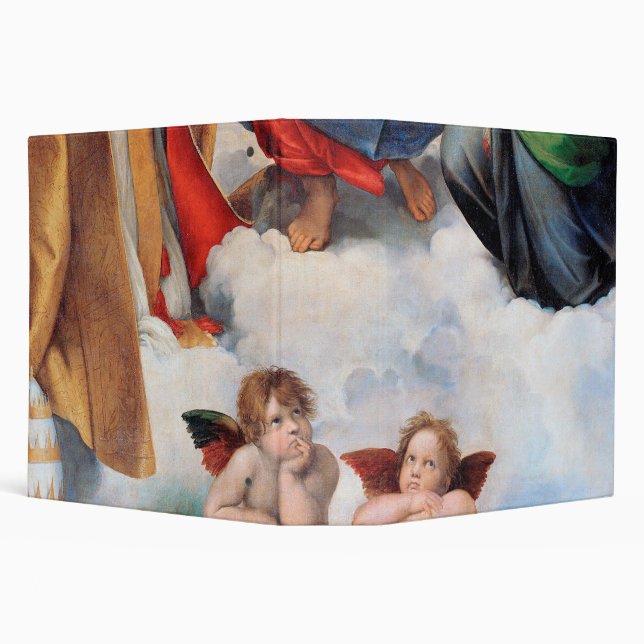Sistine Madonna, Raphael 3 Ring Binder (Background)