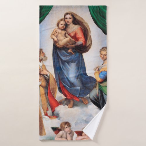 Sistine Madonna Raphael Bath Towel