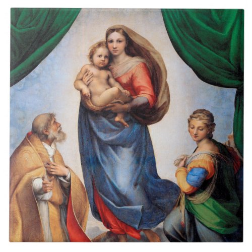 Sistine Madonna Raphael Ceramic Tile