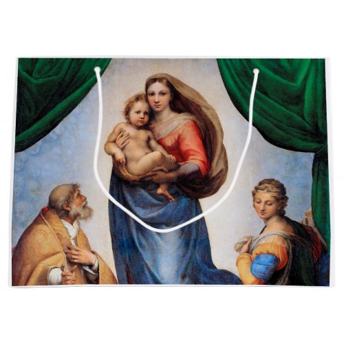 Sistine Madonna Raphael Large Gift Bag