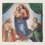 Sistine Madonna, Raphael Scarf<br><div class="desc">Raffaello Sanzio da Urbino (March 28 or April 6, 1483 – April 6, 1520), known as Raphael was an Italian painter and architect of the High Renaissance. His work is admired for its clarity of form, ease of composition, and visual achievement of the Neoplatonic ideal of human grandeur. Together with...</div>