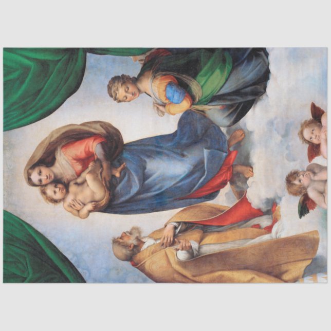 Sistine Madonna, Raphael Tissue Paper (Front)
