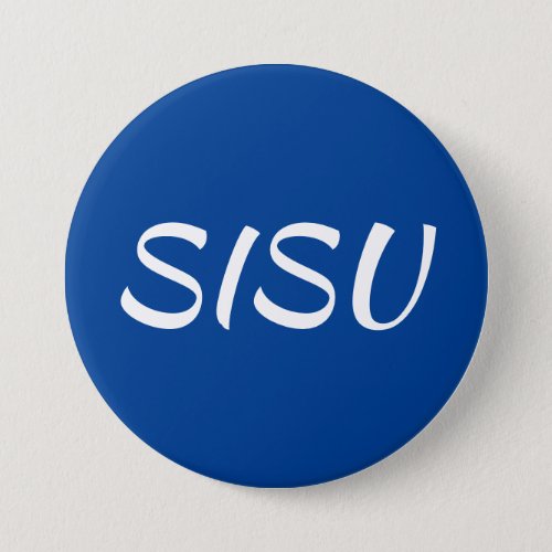SISU Button Round Blue Finnish Button