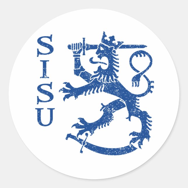SISU CLASSIC ROUND STICKER (Front)