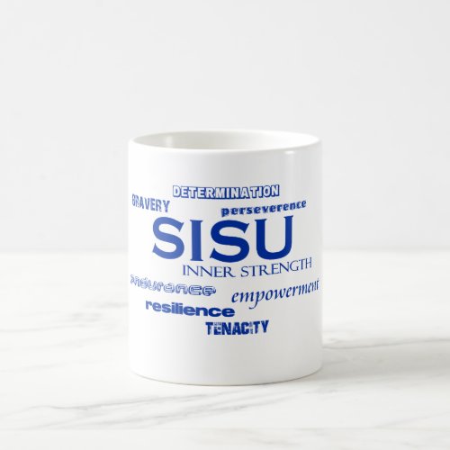 SISU face mask bravery tenacity strength Coffee Mug