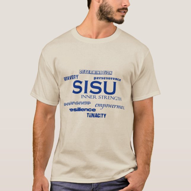SISU face mask bravery tenacity strength T-Shirt (Front)