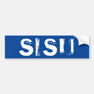 SISU Finn Power Finnish distressed font style Bumper Sticker