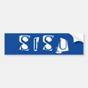 SISU Finn Power Finnish eye-catching font style Bumper Sticker