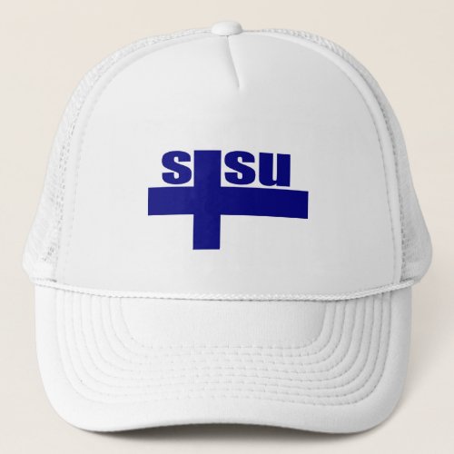 Sisu Finnish Flag Trucker Hat