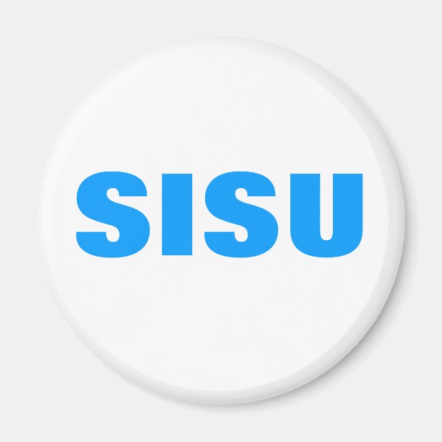 SISU Finnish Pride Button Magnet (Front)