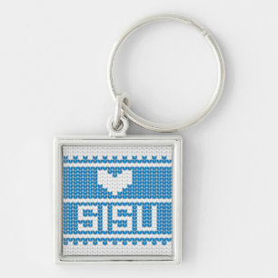 Sisu Heart Knit Keychain 2