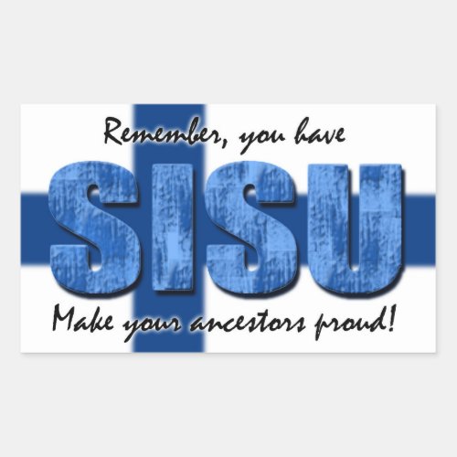 Sisu Proud Ancestors Rectangular Sticker