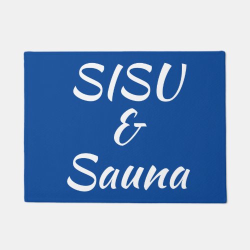 SISU  Sauna Doormat Blue Finnish Doormat