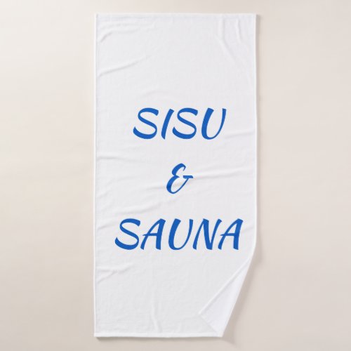 SISU  Sauna Finnish Bath Towel White
