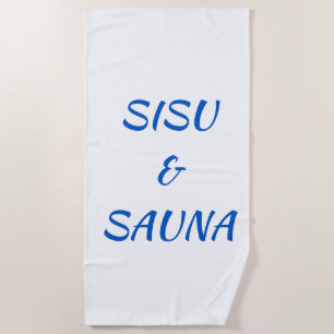 SISU & Sauna Finnish Beach Towel (White)