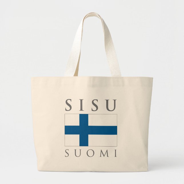 Sisu Suomi Large Tote Bag (Front)