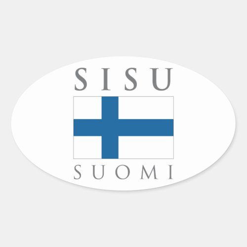 Sisu Suomi Oval Sticker