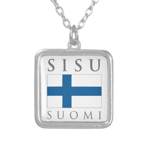 Sisu Suomi Silver Plated Necklace