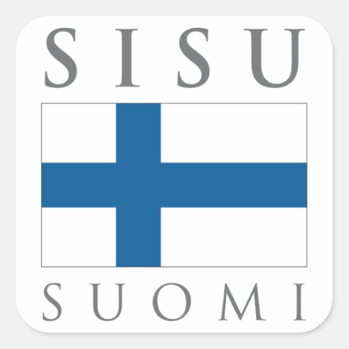 Sisu Suomi Square Sticker