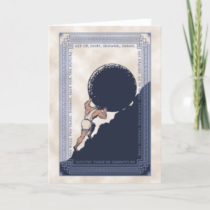 Sisyphus Mundane Rock Letterpress Thank You Card