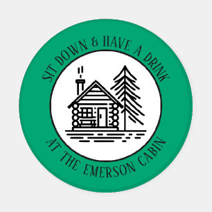 Sit Down and Have a Drink at Personalized Coaster Set