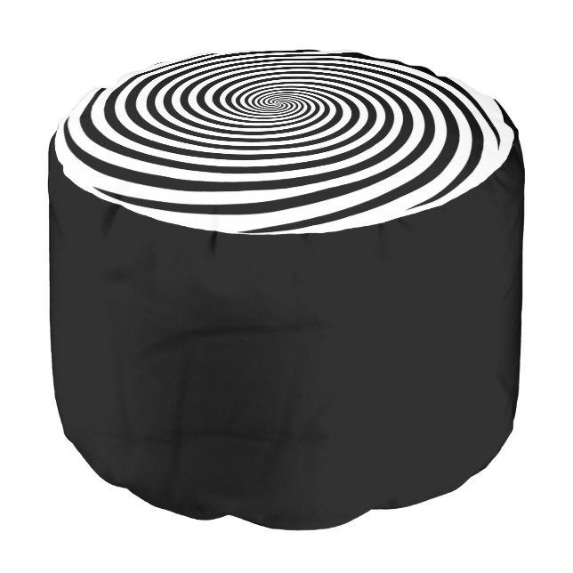 Sit Down, Let me Hypnotize you! Pouf (Angled Front)