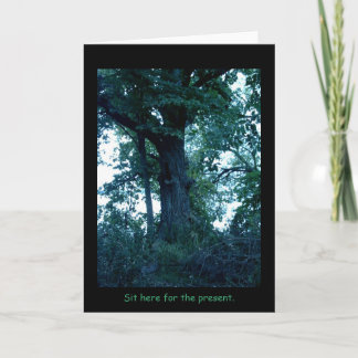 Sit Here Tree Card