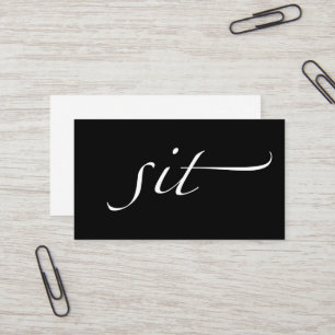 Sit: Pet Sitter, Baby Sitter Business Card