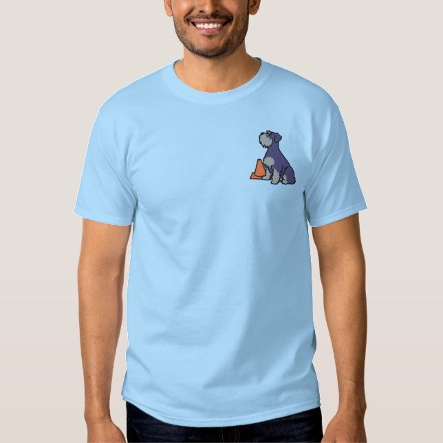 Sit Schnauzer Rally-O Embroidered T-Shirt (Front)