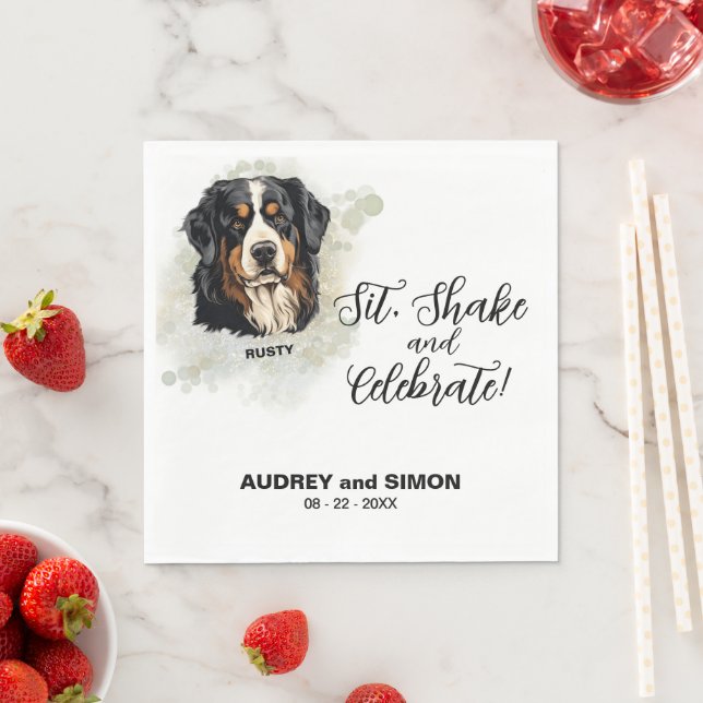 Sit, Shake & Celebrate Bernese Mountain Dog Napkins (Insitu)