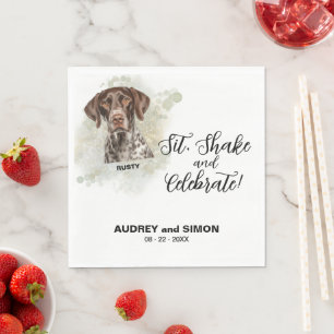 Sit, Shake & Celebrate German Shorthaired Pointer Napkins