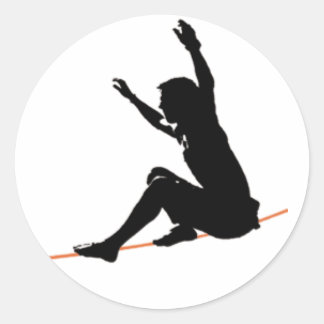 sit start on the line classic round sticker