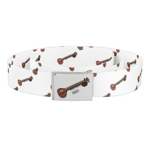 Sitar cartoon illustration belt
