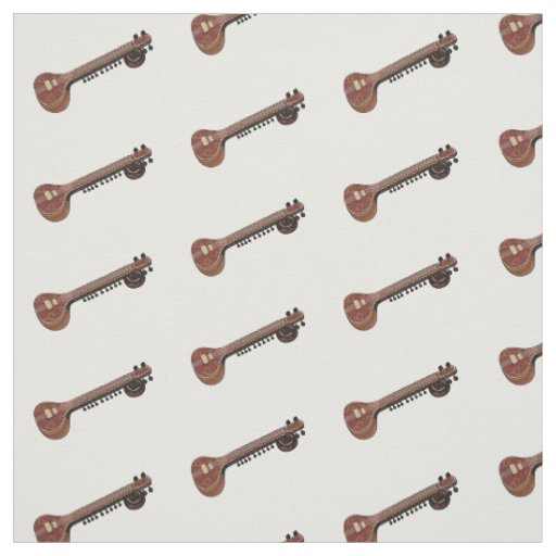 Sitar cartoon illustration fabric