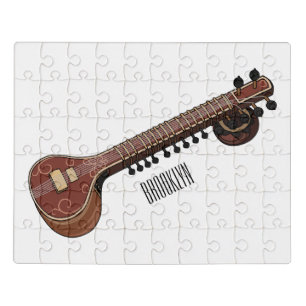 Sitar cartoon illustration jigsaw puzzle