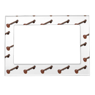 Sitar cartoon illustration magnetic frame