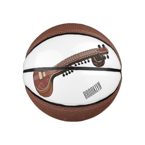 Sitar cartoon illustration mini basketball