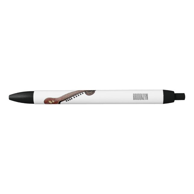 Sitar cartoon illustration pen (Front)
