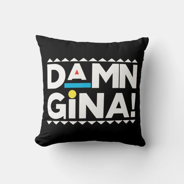 Sitcom Urban 90s Martin Afro TV Show  Throw Pillow (Front)