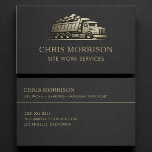 Site Work Services Professional Business Card